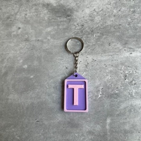 Personalised Initial keyring (3D Printed) Letter T | 3D Printed | Unique Personalised Gifts