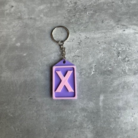 Initial Keyring Stl File (Letter X) | 3D Printed | Unique Personalised Gifts