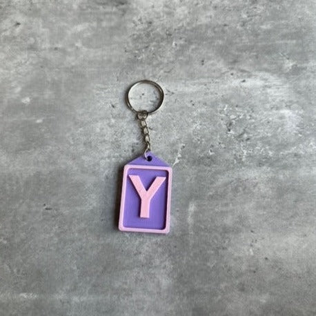 Personalised Initial keyring (3D Printed) Letter Y | 3D Printed | Unique Personalised Gifts