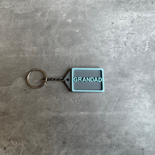 Family Keyring Stl File (Grandad) | 3D Printed | Unique Personalised Gifts