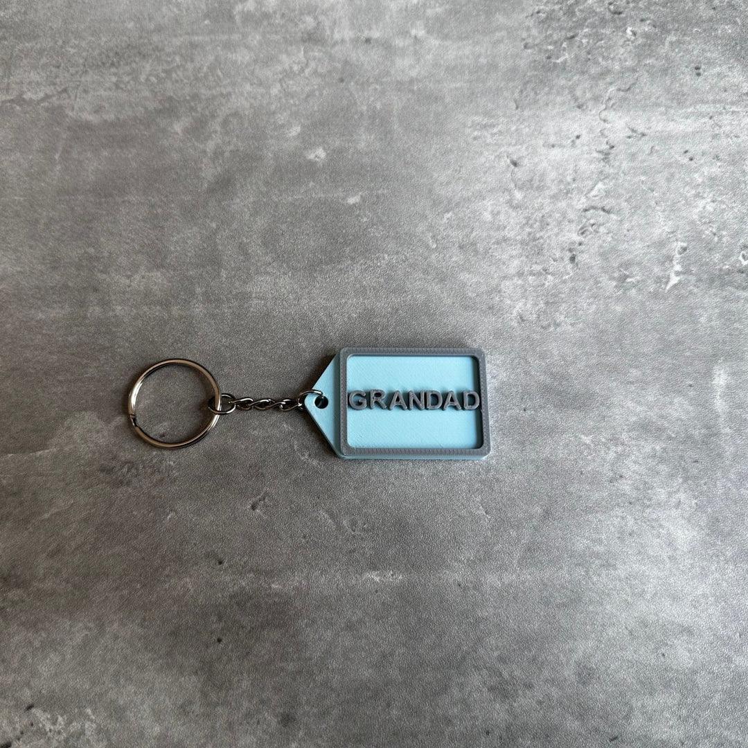 Personalised Family keyring (3D Printed) Grandad | 3D Printed | Unique Personalised Gifts