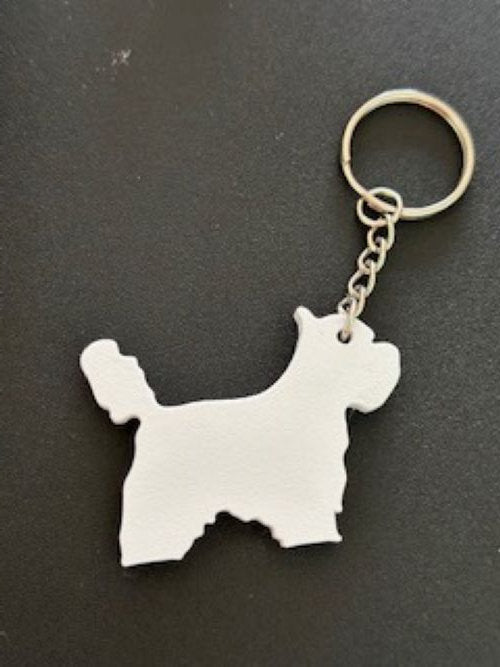 Personalised West Highland Terrier Dog keyring (3D Printed)