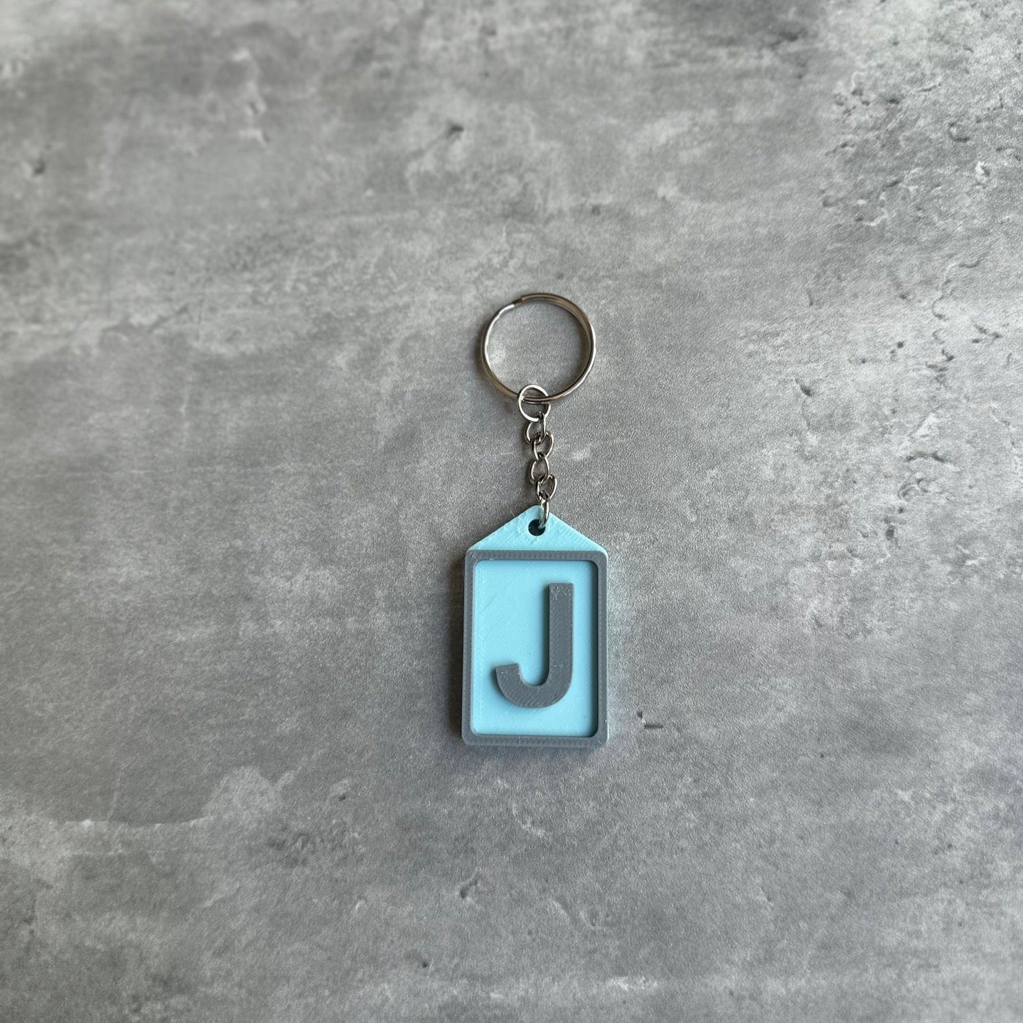 Personalised Initial keyring (3D Printed) Letter J | 3D Printed | Unique Personalised Gifts