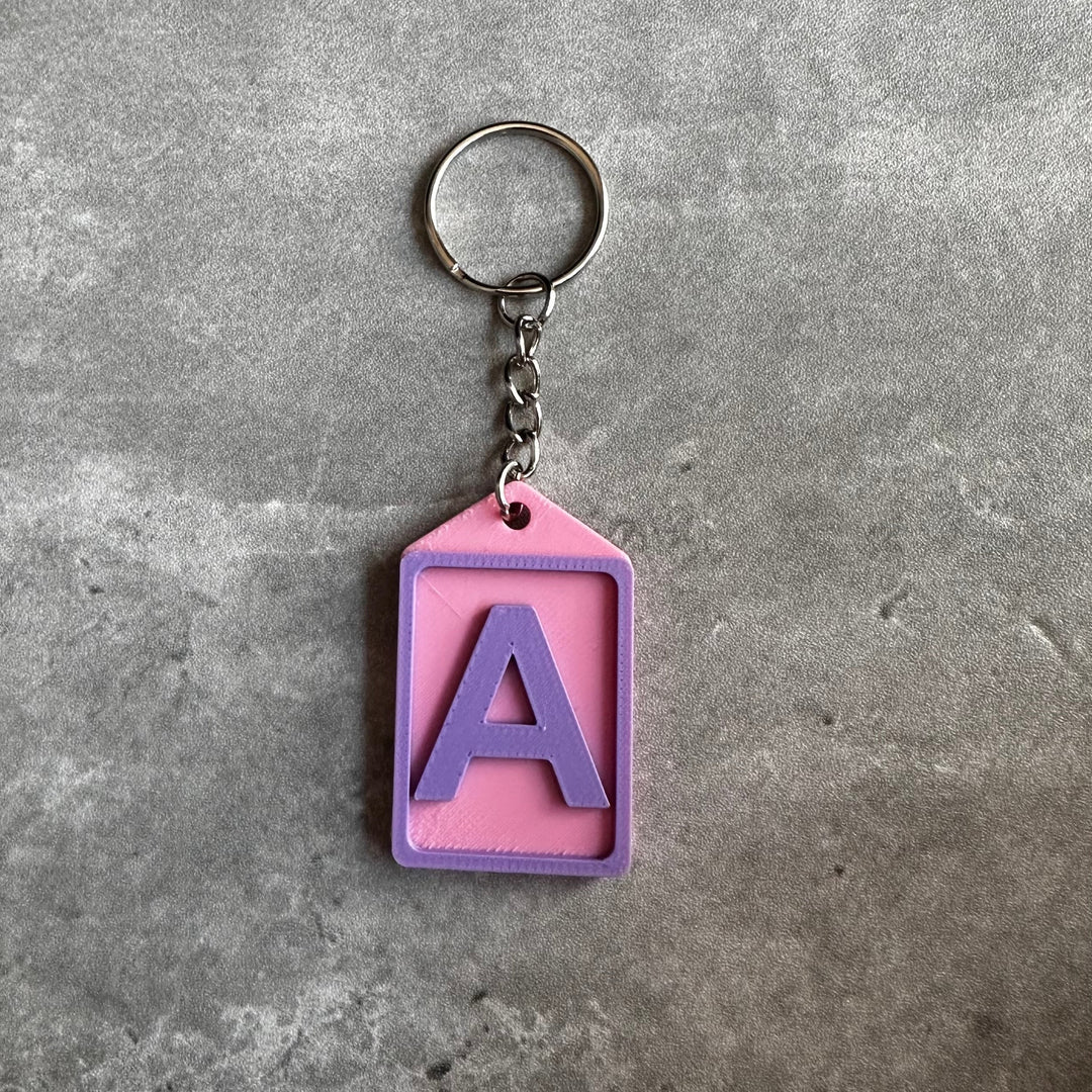  Intial Keyring Stl File (Letter A) | 3D Printed | Unique Personalised Gifts
