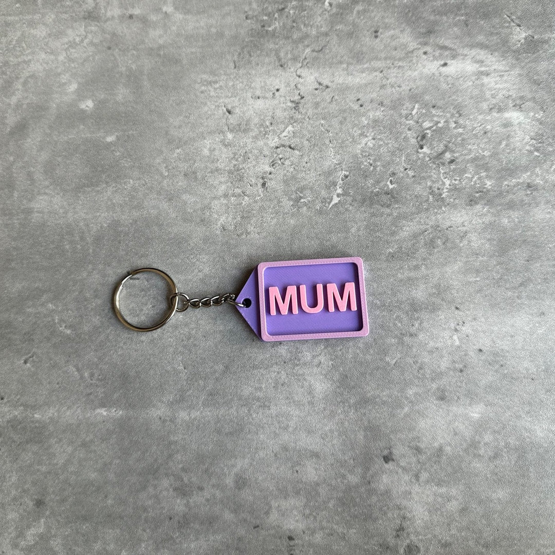 Family Keyring Stl File (Mum) | 3D Printed | Unique Personalised Gifts