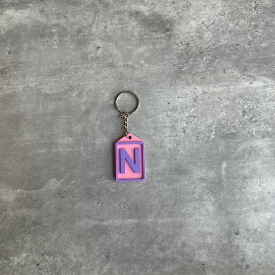 Personalised Initial keyring (3D Printed) Letter N | 3D Printed | Unique Personalised Gifts