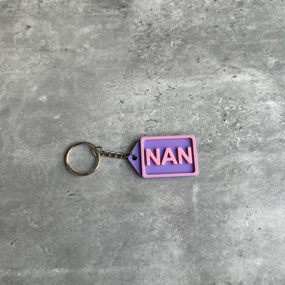 Personalised Family keyring (3D Printed) Nan | 3D Printed | Unique Personalised Gifts