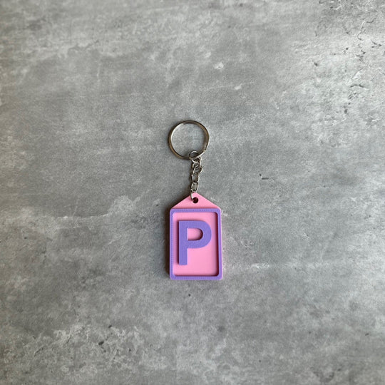 Personalised Initial keyring (3D Printed) Letter P | 3D Printed | Unique Personalised Gifts