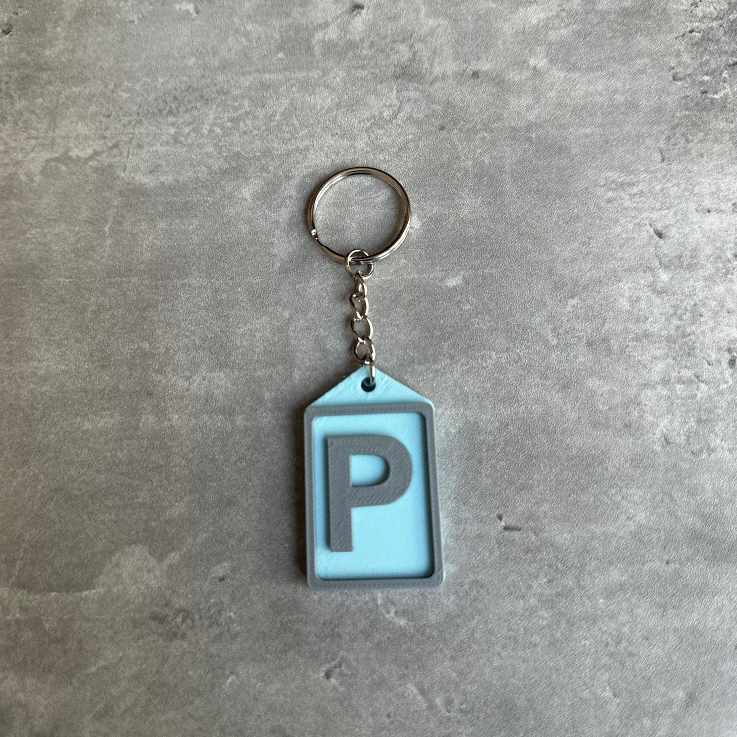 Personalised Initial keyring (3D Printed) Letter P | 3D Printed | Unique Personalised Gifts