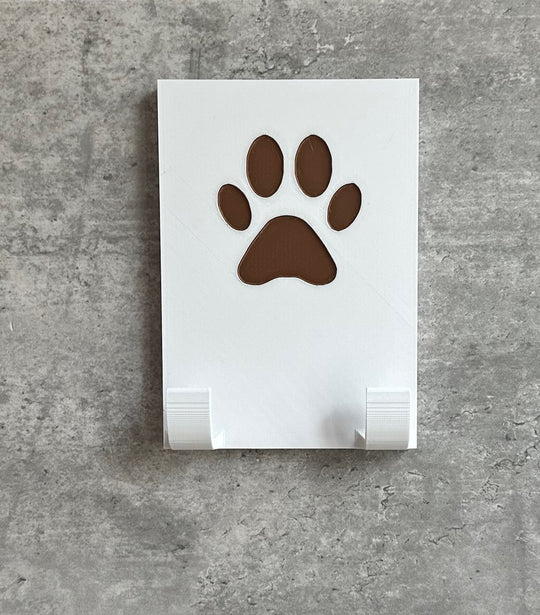 Personalised  Paw Print (1 Paw) Dog Lead Hook | 3D Printed | Unique Personalised Gifts