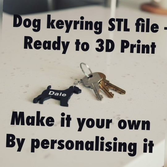 Personalised Airedale dog lead keyring with name STL file, 3D printable dog leash holder digital download  video