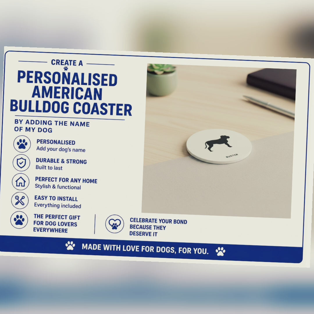 American Bulldog 3D Printed Dog Coaster video