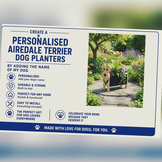 Airedale Terrier 3D Printed Dog Planter