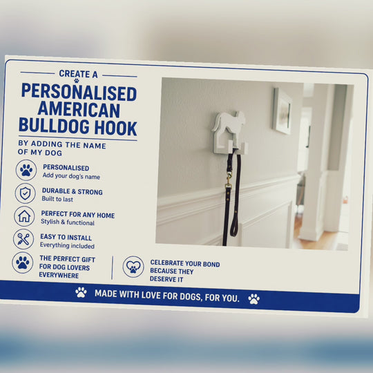 American Bulldog 3D Printed Dog Wall Hook video