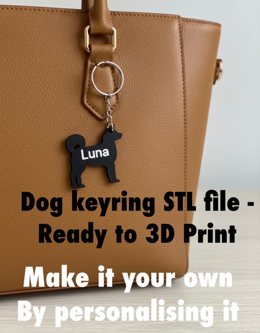 Akita Keyring  STL File 3D Printing Video