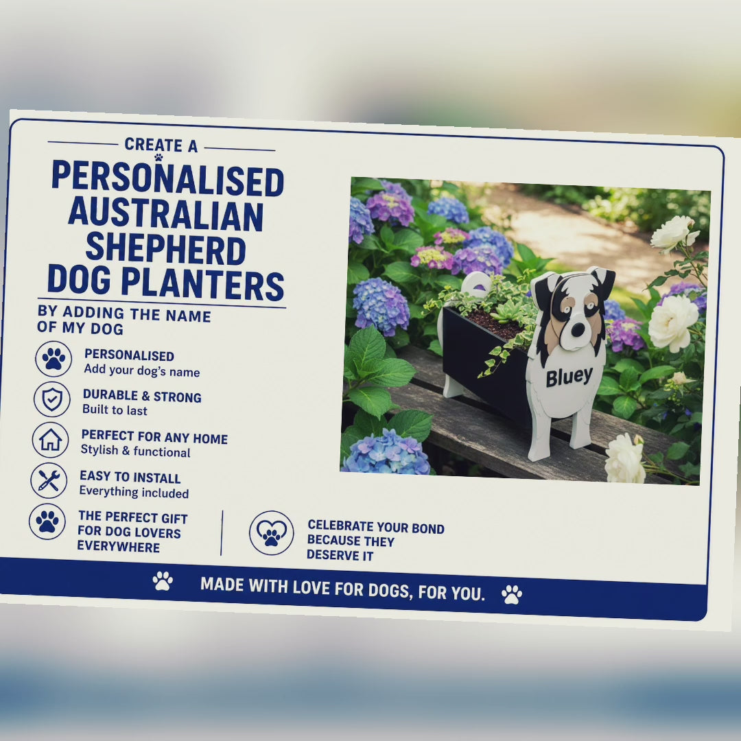 Australian Shepherd 3D Printed Dog Planter video