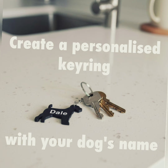 Personalised Airdale Terrier Keyring
