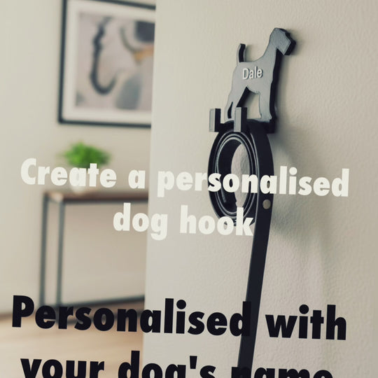 Personalised Airdale Terrier Dog Lead Hook
