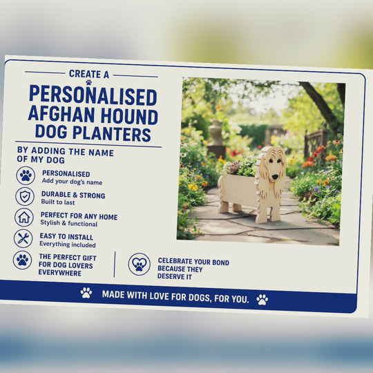 Afghan Hound 3D Printed Dog Planter