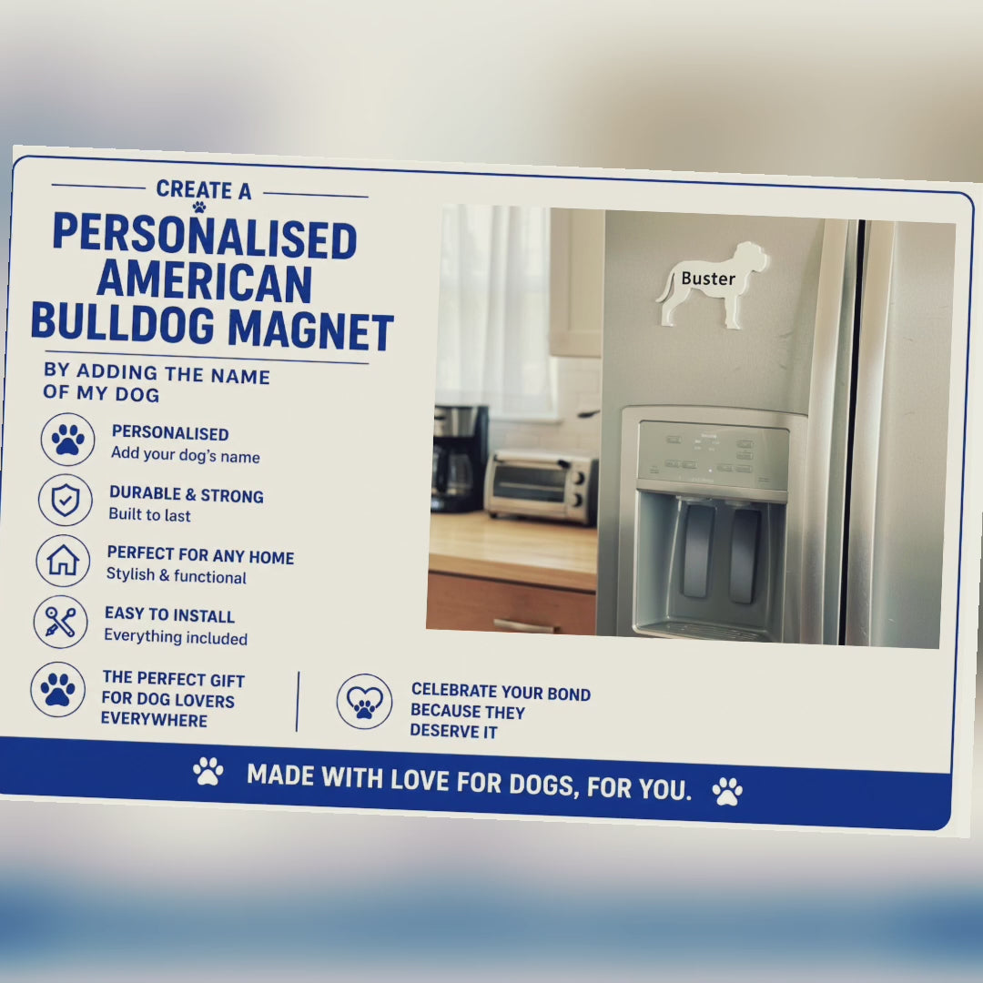 American Bulldog 3D Printed Magnet video