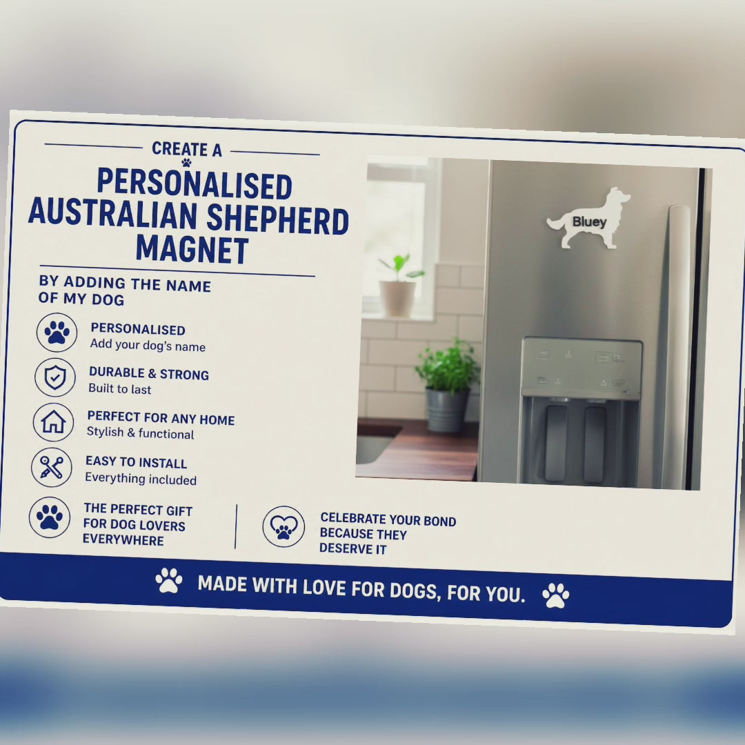 Australian Shepherd 3D Printed Dog Magnet video