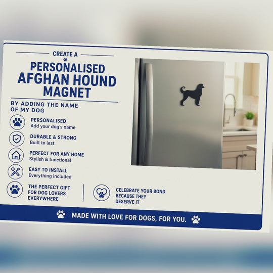 Afghan Hound 3D Printed Dog Magnet