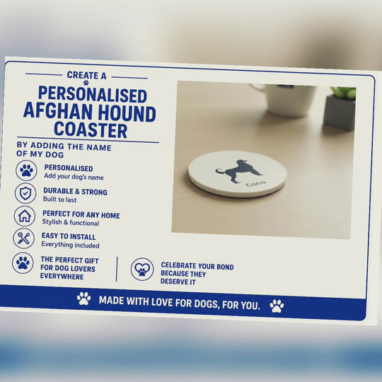 Afghan Hound 3D Printed Dog Coaster