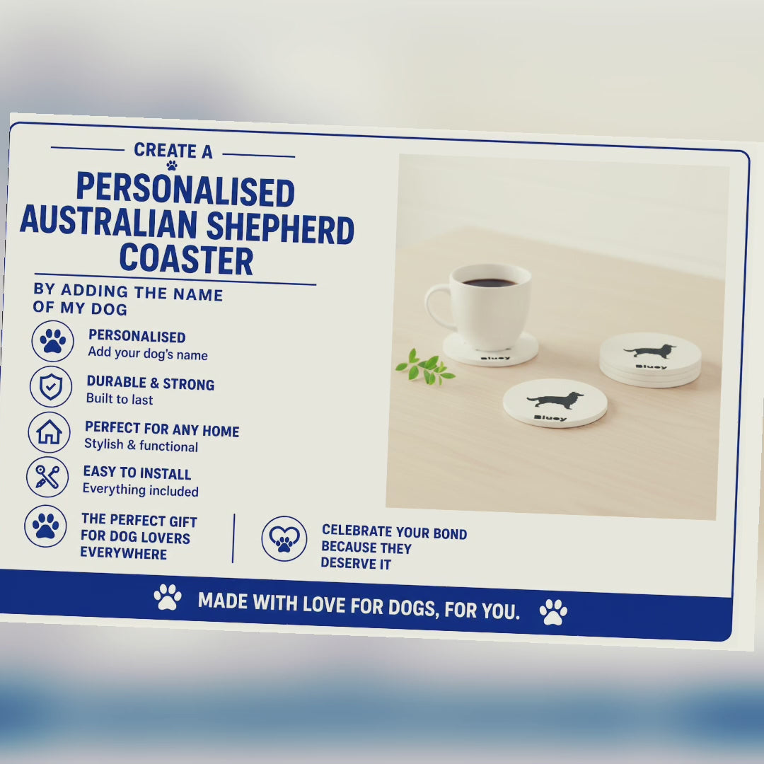 Australian Shepherd 3D Printed Dog Coaster video