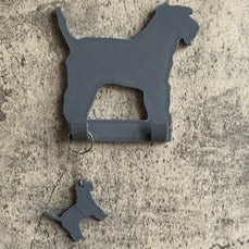 Personalised Wheaton Terrier Dog Lead Hook | 3D Printed | Unique Personalised Gifts